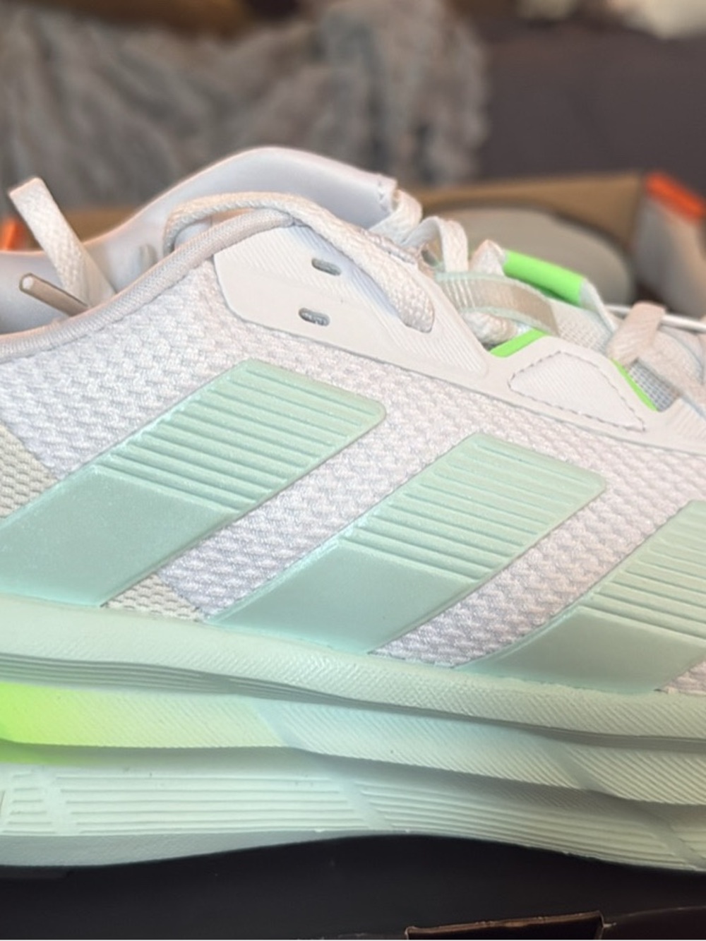 adidas White Mint Athletic Shoes
